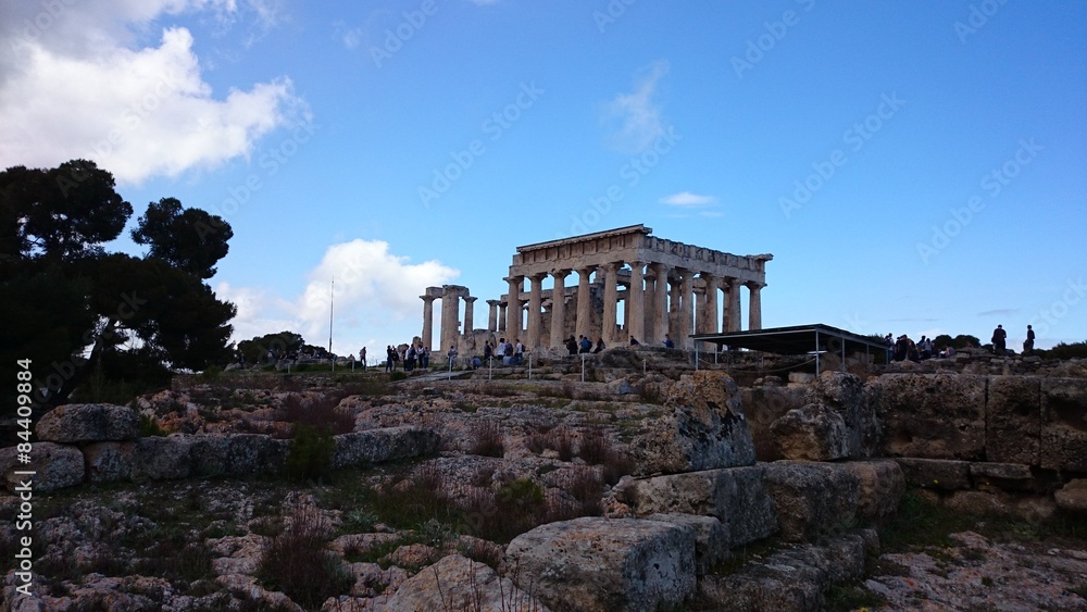 Ancient temple on a Greek island
