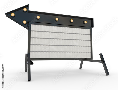 Roadside Sign With Arrow