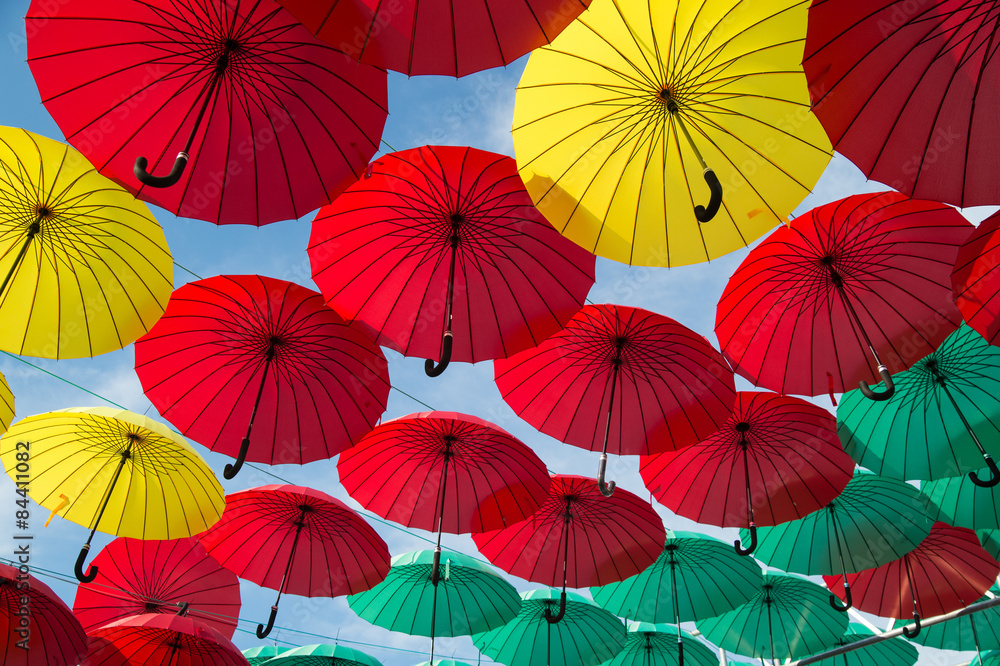 Colofull umbrellas background Colofull umbrellas background