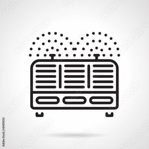 Industrial ionizer black line vector icon