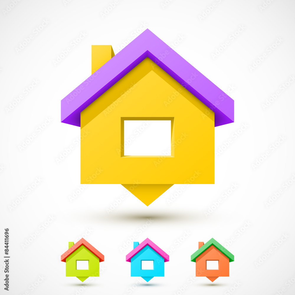 Colorful house pointer Colorful house pointer
