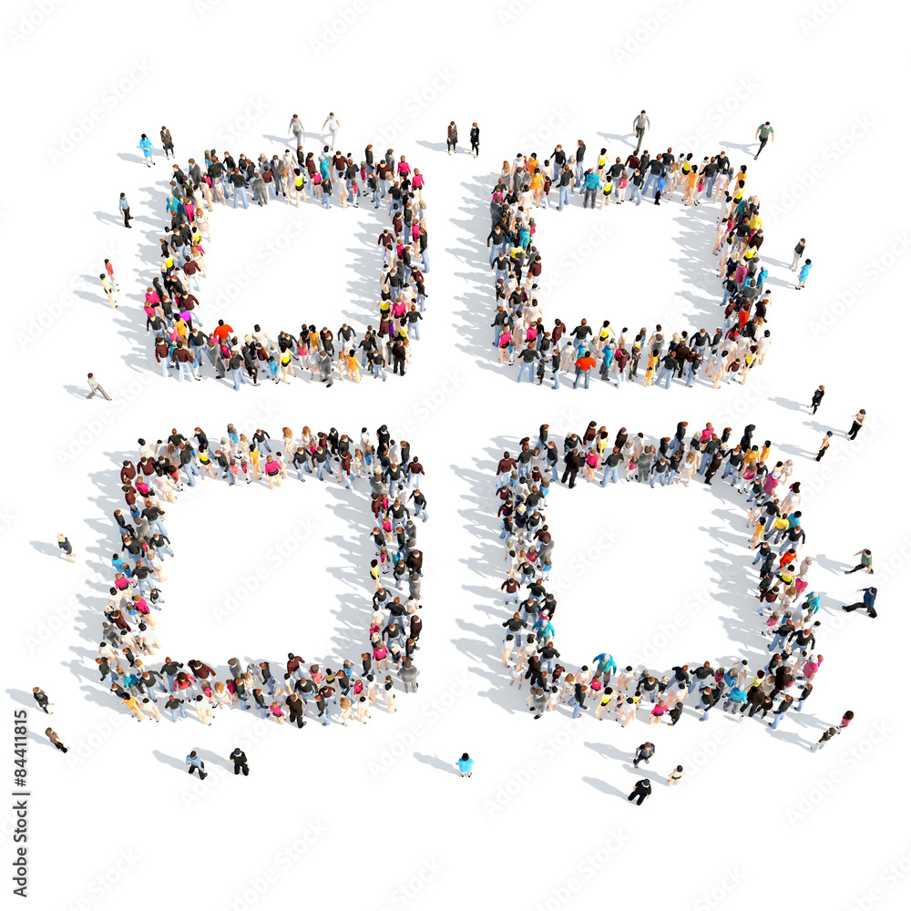 people in the shape of abstract symbols. people in the shape of abstract symbols.