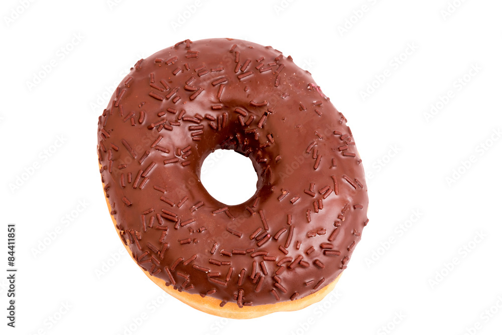 chocolate donut isolated on a white background chocolate donut isolated on a white background
