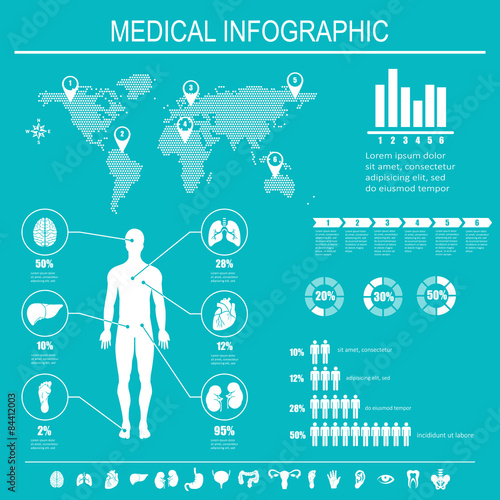 Medical infographics elements.
