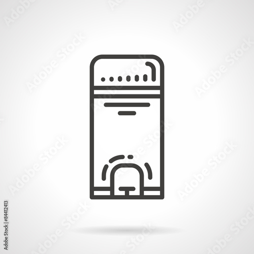 Obraz na płótnie Wastebasket black line vector icon w salonie