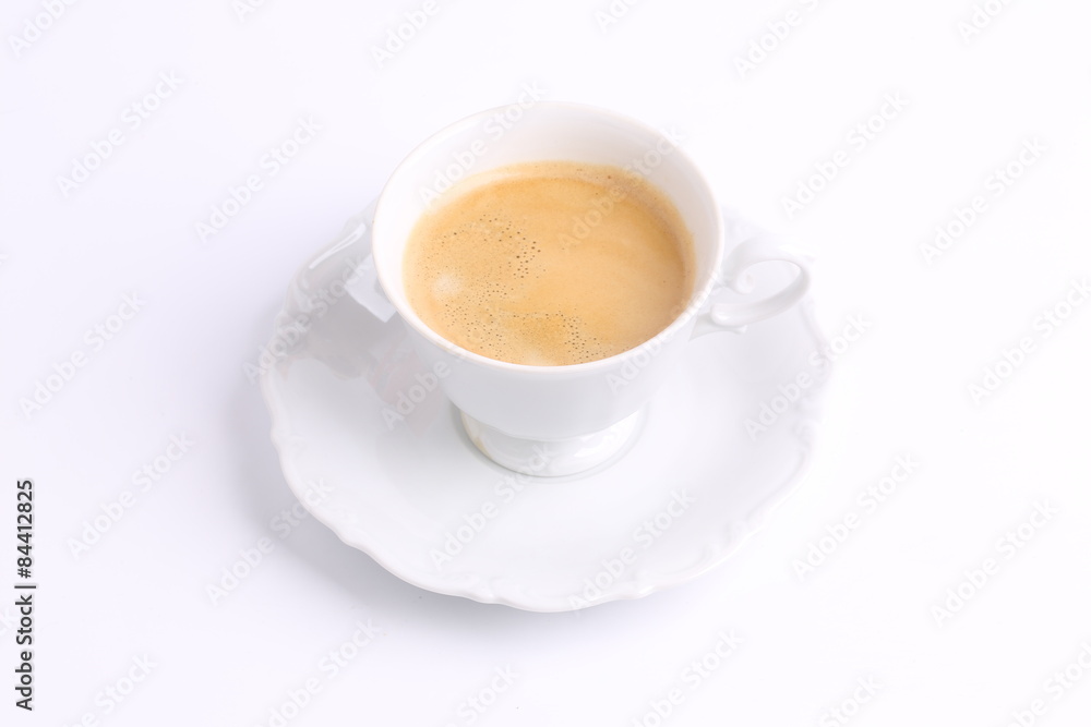 Fototapeta premium coffee white mug isolated on white background ceramic china chicory