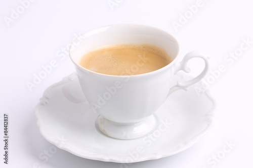Fototapeta Naklejka Na Ścianę i Meble -  coffee white mug isolated on white background ceramic china chicory
