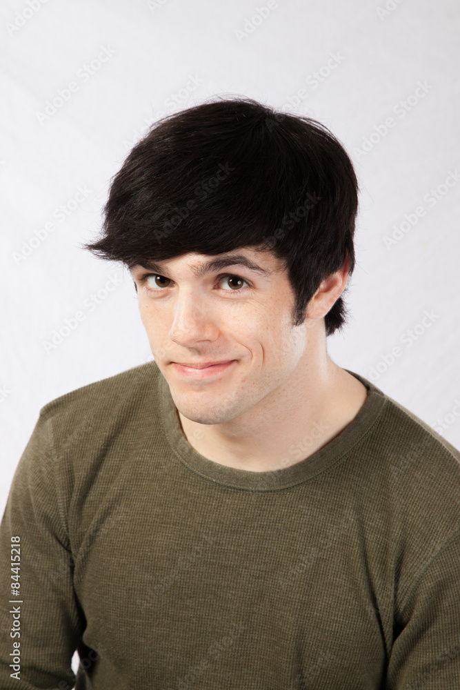 Handsome man smiling a happy smile