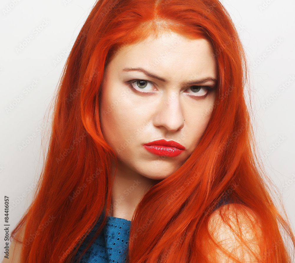 Fototapeta premium young woman with red hair
