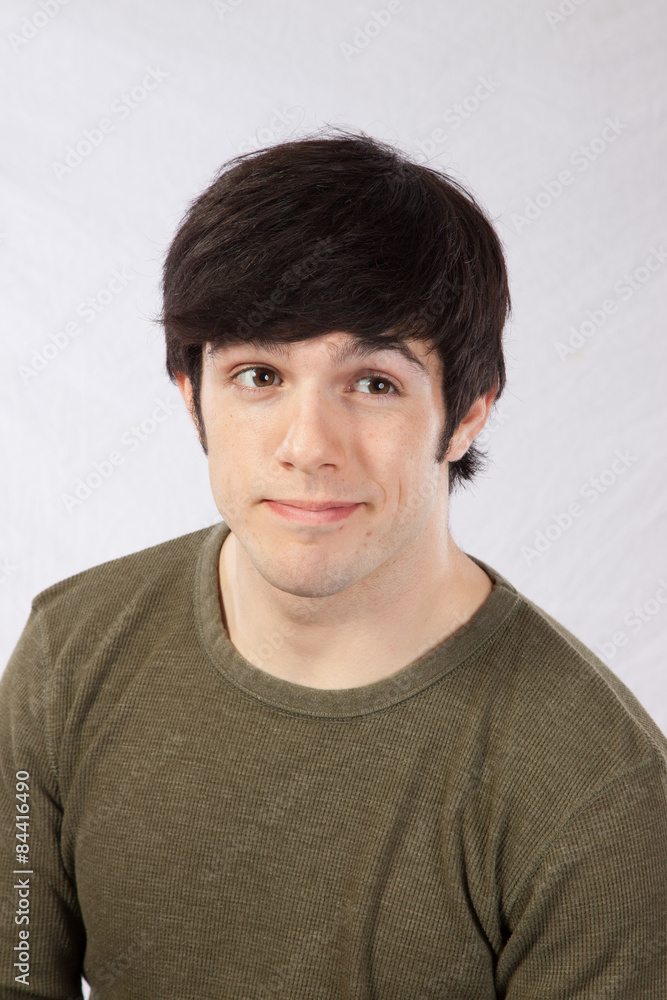 Fototapeta premium Handsome man smiling a happy smile