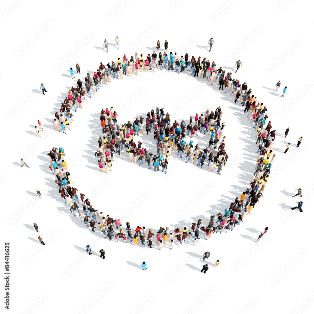 people in the shape of a button play.