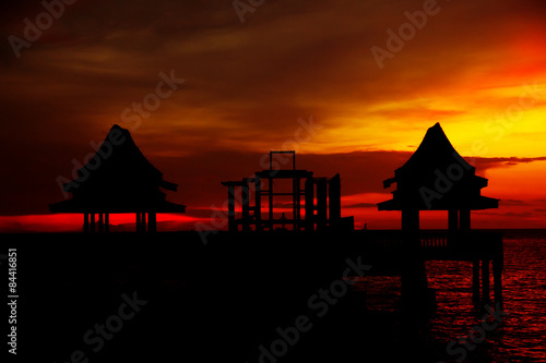 Stock Photo - silhouette of construction site