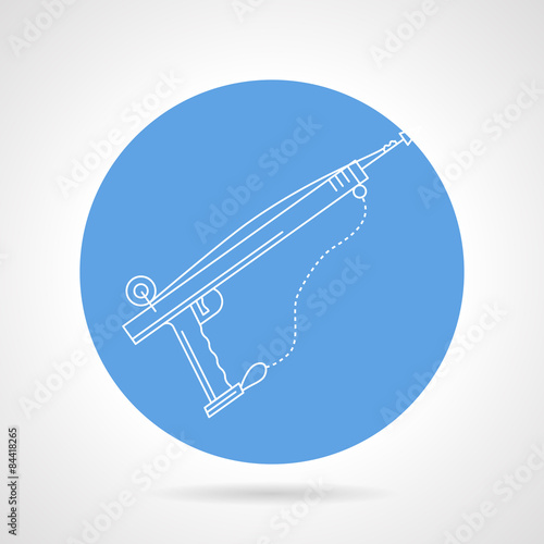 Harpoon blue round vector icon