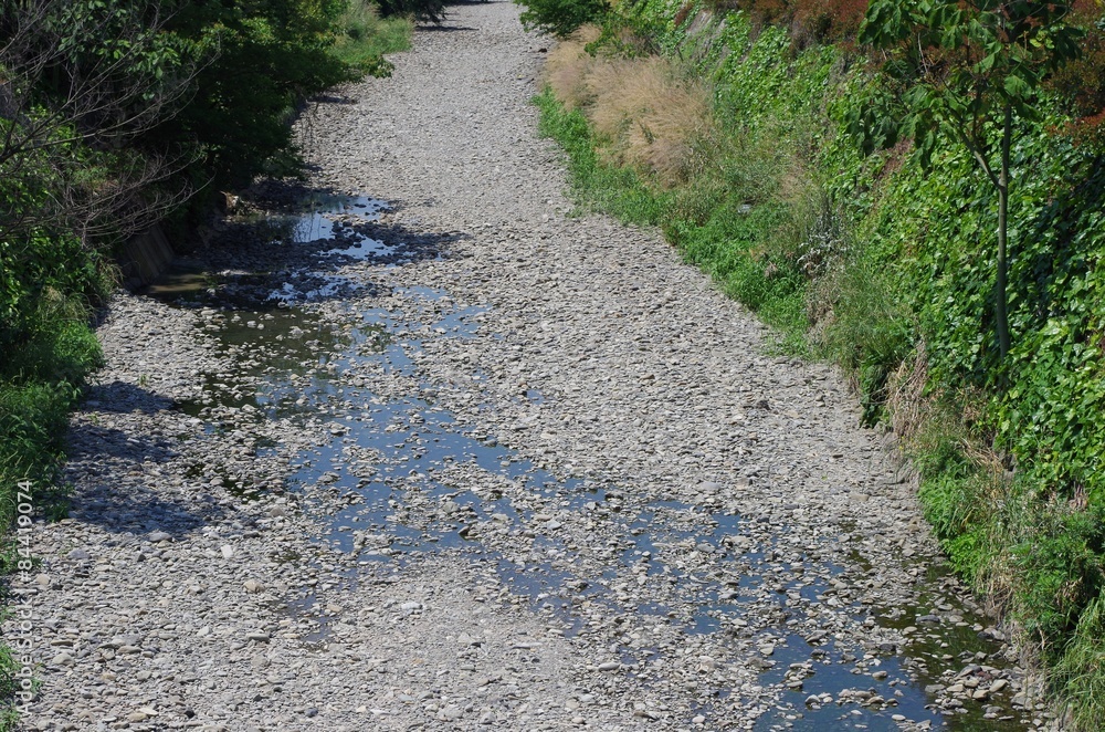 Obraz premium 乾燥している川