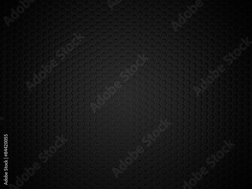 Abstract black hexagonal carbon background