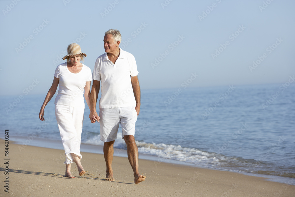 Senior Couple Enjoying Beach Holiday