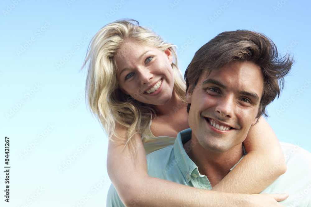 Young Couple Having Fun Outside Young Couple Having Fun Outside