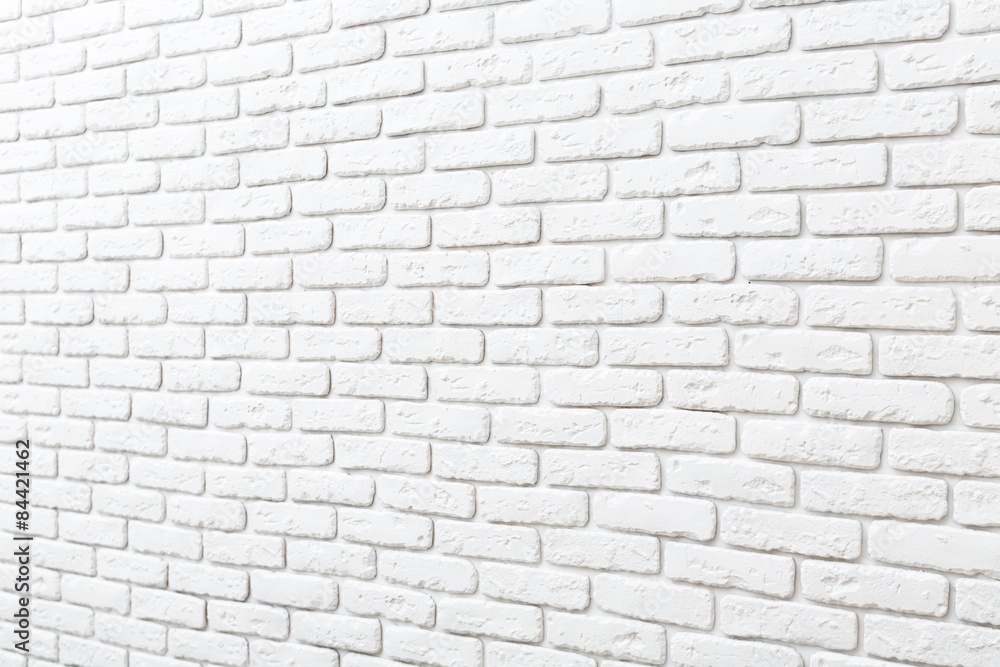 Naklejka premium Wall, brick, white.