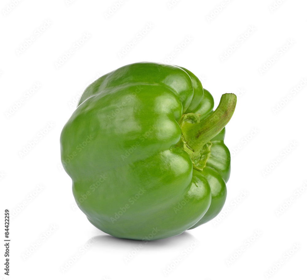 sweet green pepper isolated on white background sweet green pepper isolated on white background