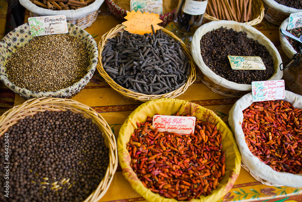 Fototapeta premium Spices in a market