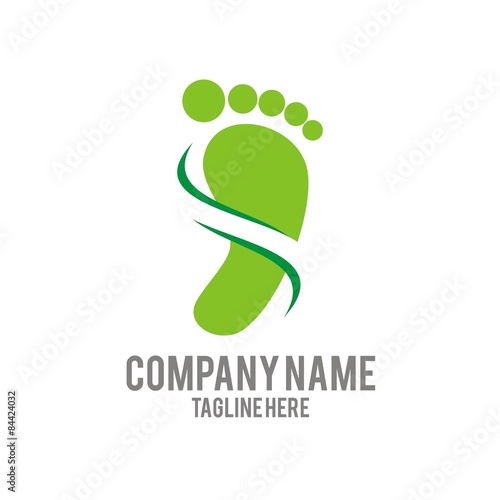 Foot Print Herbal Acupunture vector editable