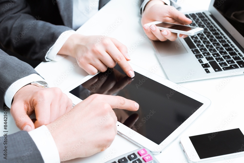 Obraz premium Tablet, business, phone.