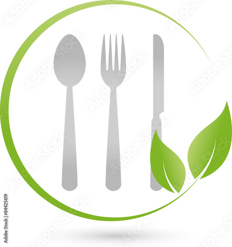 Vegetarisch, Essen, Restaurant, Logo