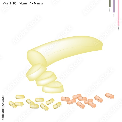 Banana with Vitamin B6 and Vitamin C