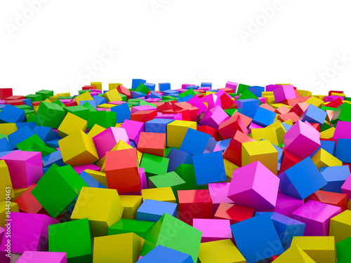 Heap of cubes  3D