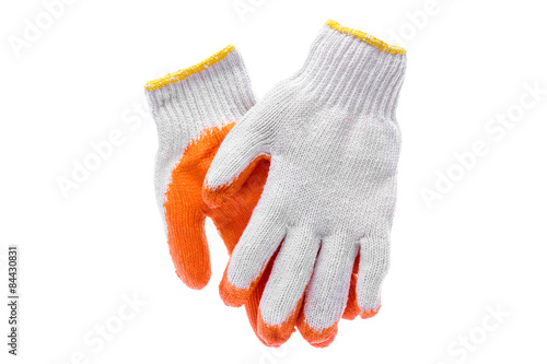 Work gloves isolated on white background with clipping path.