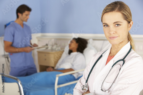 Portrait female doctor working in hospital
