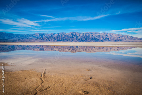Wide Reflection of Desert Mountains