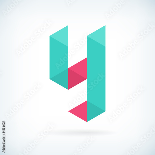Free Download Modern letter Y icon flat design element template - GFXLoad