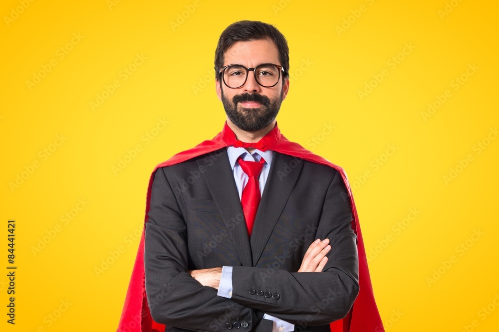 Businessman dressed like superhero Businessman dressed like superhero