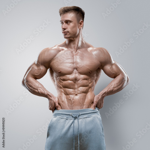 Body of muscular male with great physique Stock Photo | Adobe Stock