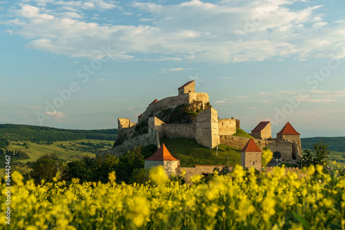 Rupea Castle at sunset