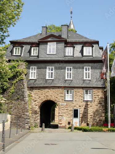 Entrance to the Obere Schloss from the 15th century in Siegen. Germany photo