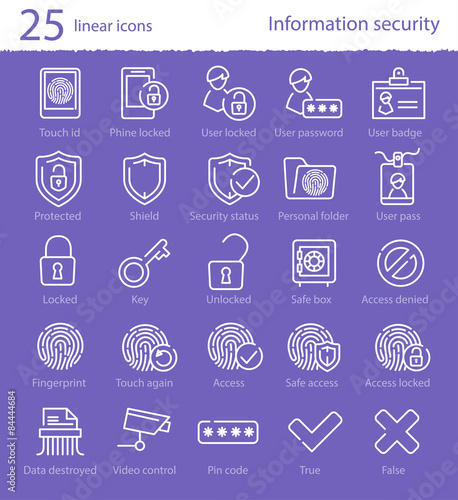 25 linear icons set