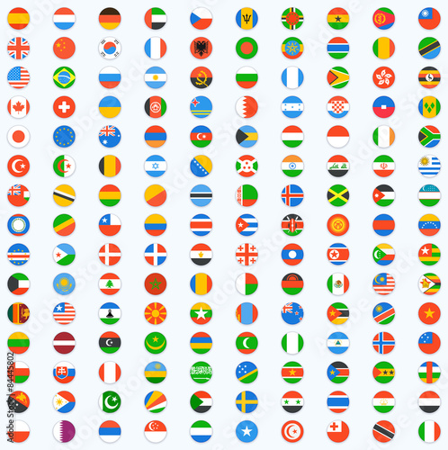 Flag of world. Vector icons