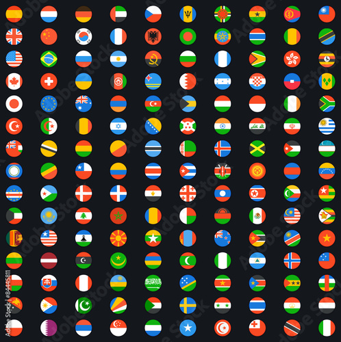 Flag of world. Vector icons