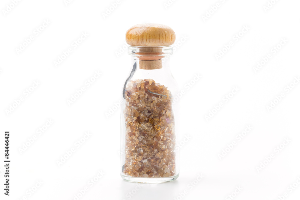 citrine in glass bottle citrine in glass bottle