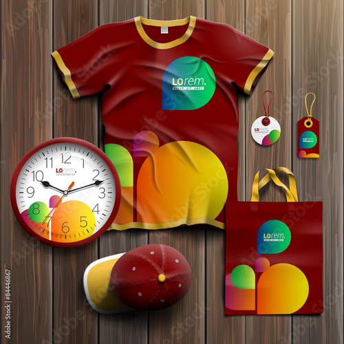 Corporate identity template and promotional gifts