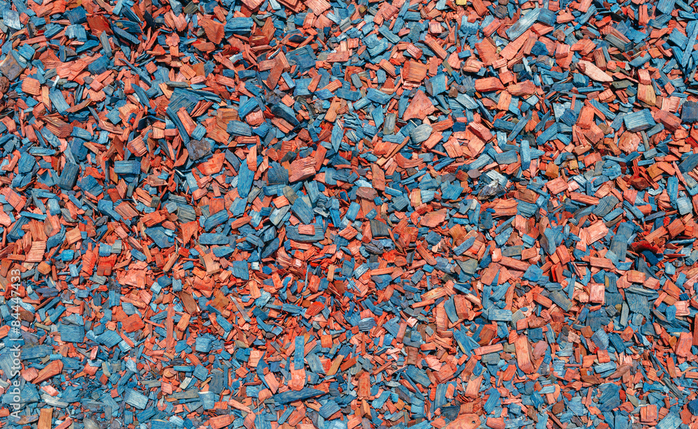 background of red and blue sawdust background of red and blue sawdust