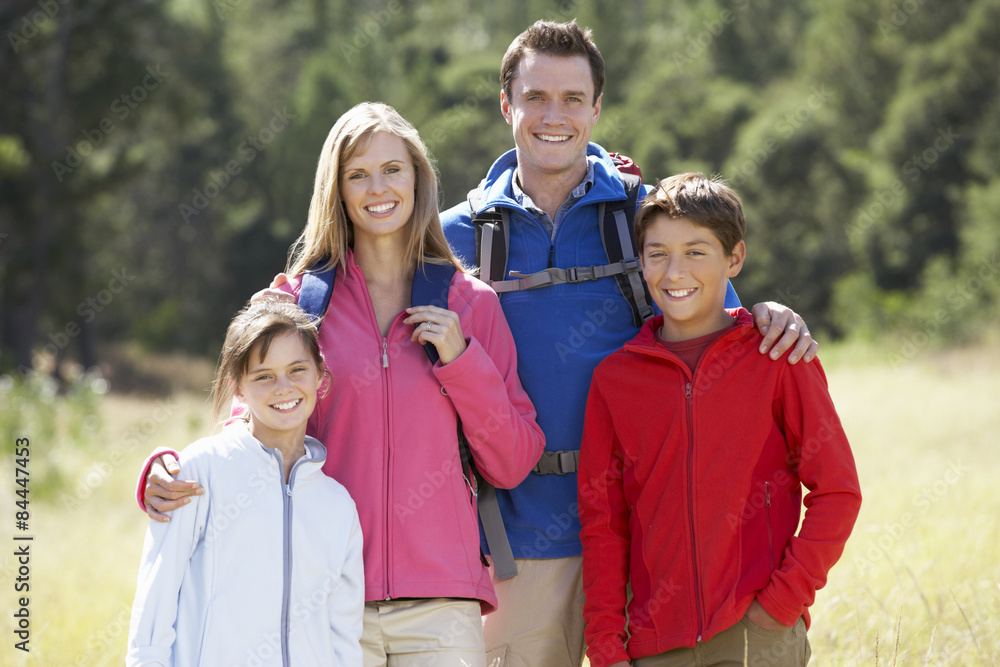 Portrait Of Family On Hike In Beautiful Countryside Portrait Of Family On Hike In Beautiful Countryside