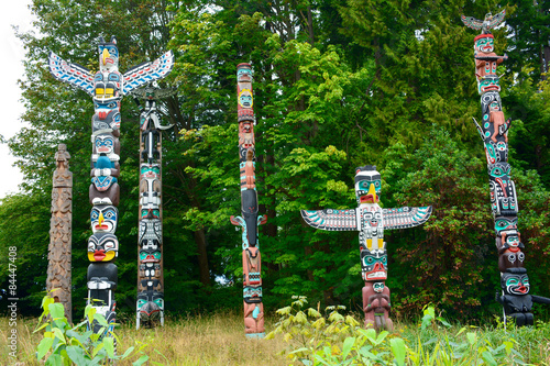 Totem Pole im Stanley Park, British Columbia, Kanada