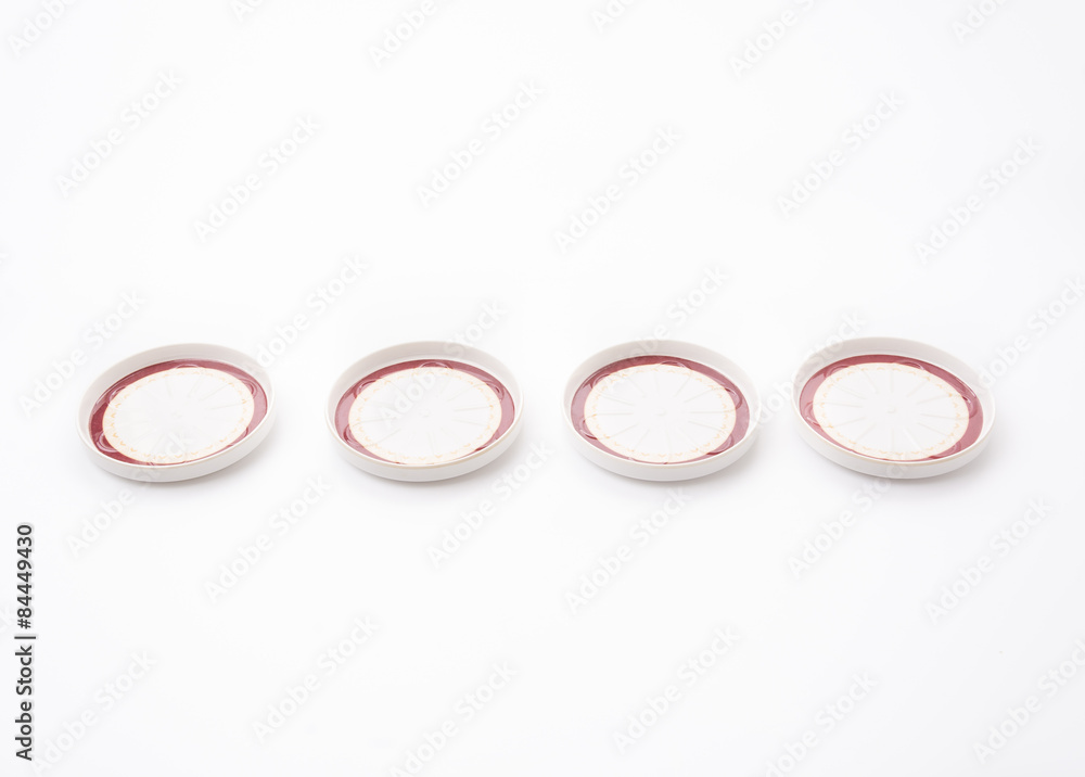saucers isolated on white background saucers isolated on white background