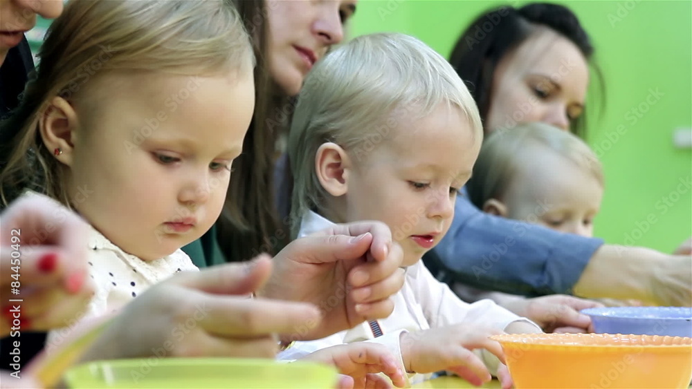 Small children and their mothers engaged in the development of intelligence
Small children and their mothers engaged in the development of intelligence