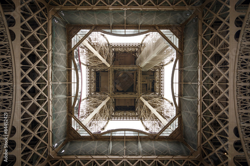 Foto Fragment of construction the Eiffel Tower