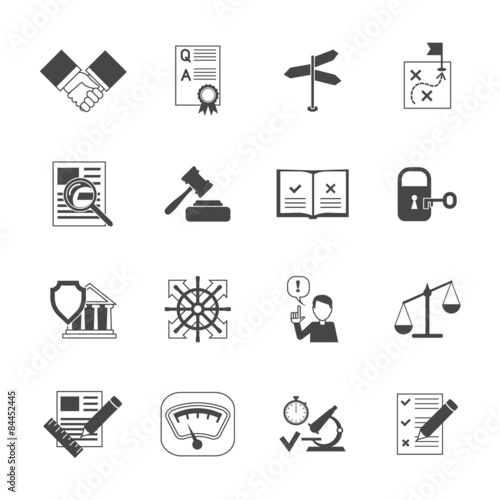 Legal Compliance Icons Set