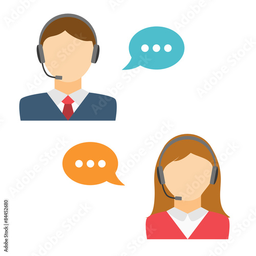 Male and Female Call Center Avatar